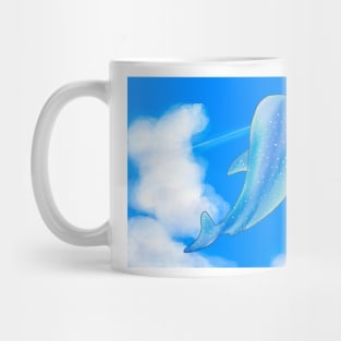 whale shark swimming in the sky Mug